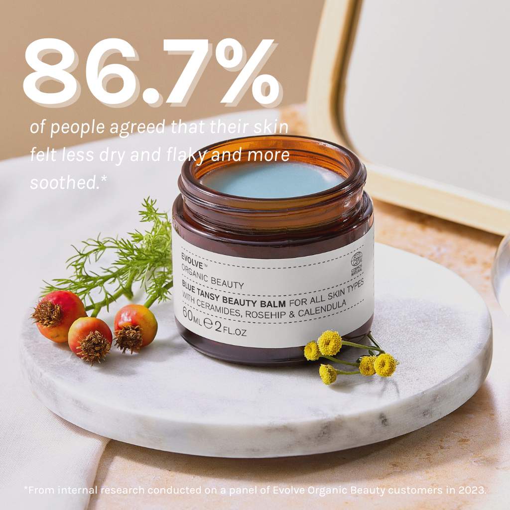 multi purpose beauty balm 86.7% of people agreed that their skin felt less dry and flaky and more soothed