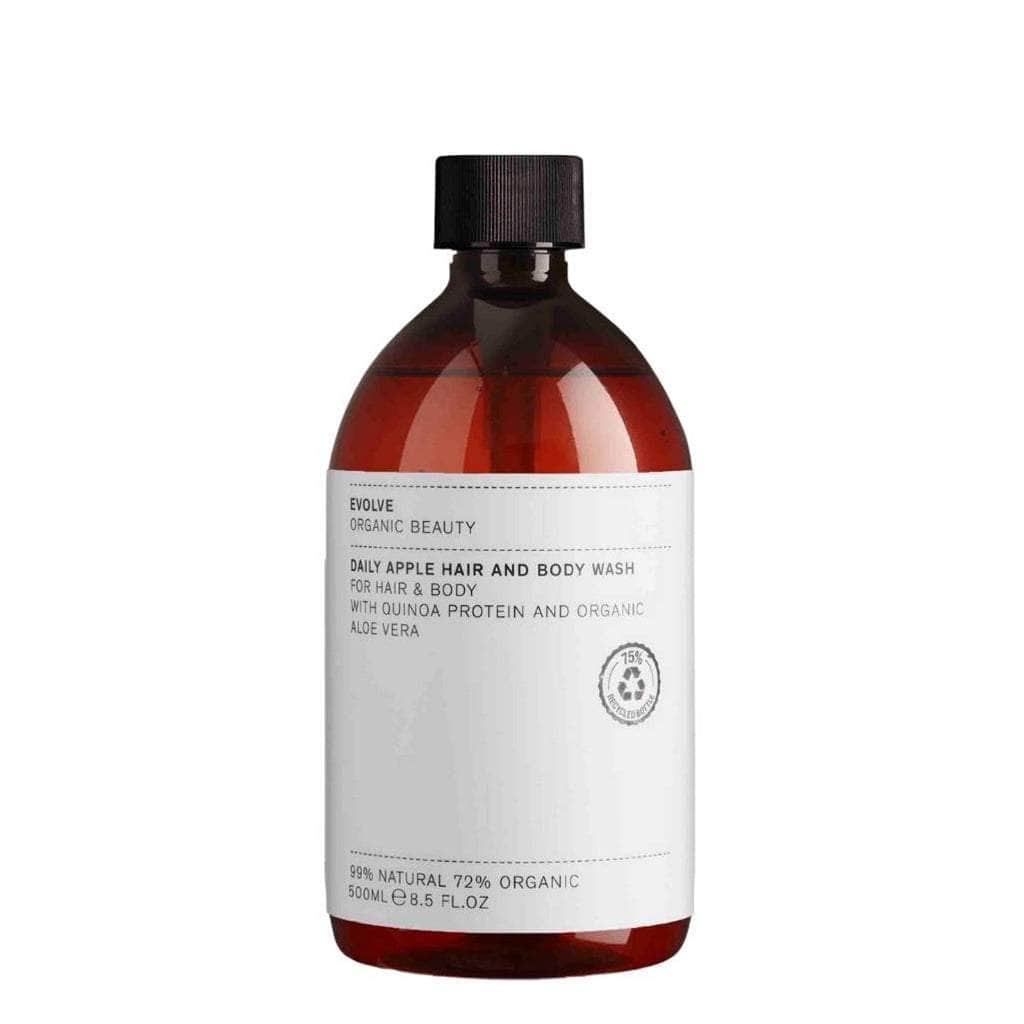 Evolve Organic Beauty Body Wash Daily Apple Hair and Body Wash - 500ml - No Pump Daily Apple Hair and Body Wash - Supersize