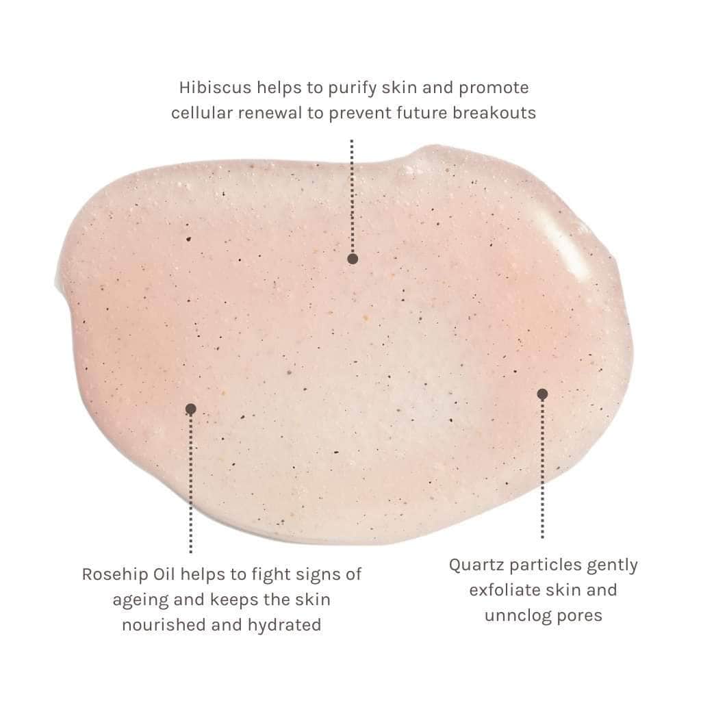 Evolve Organic Beauty Exfoliator Rose Quartz Facial Polish - Travel Size