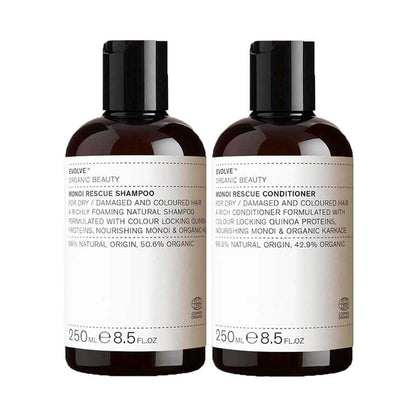 Evolve Organic Beauty Hair Care Monoi Rescue Shampoo &amp; Conditioner Duo
