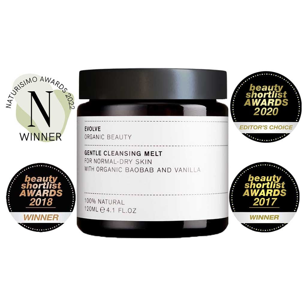Evolve organic skincare gentle cleansing melt organic cleansing balm with awards