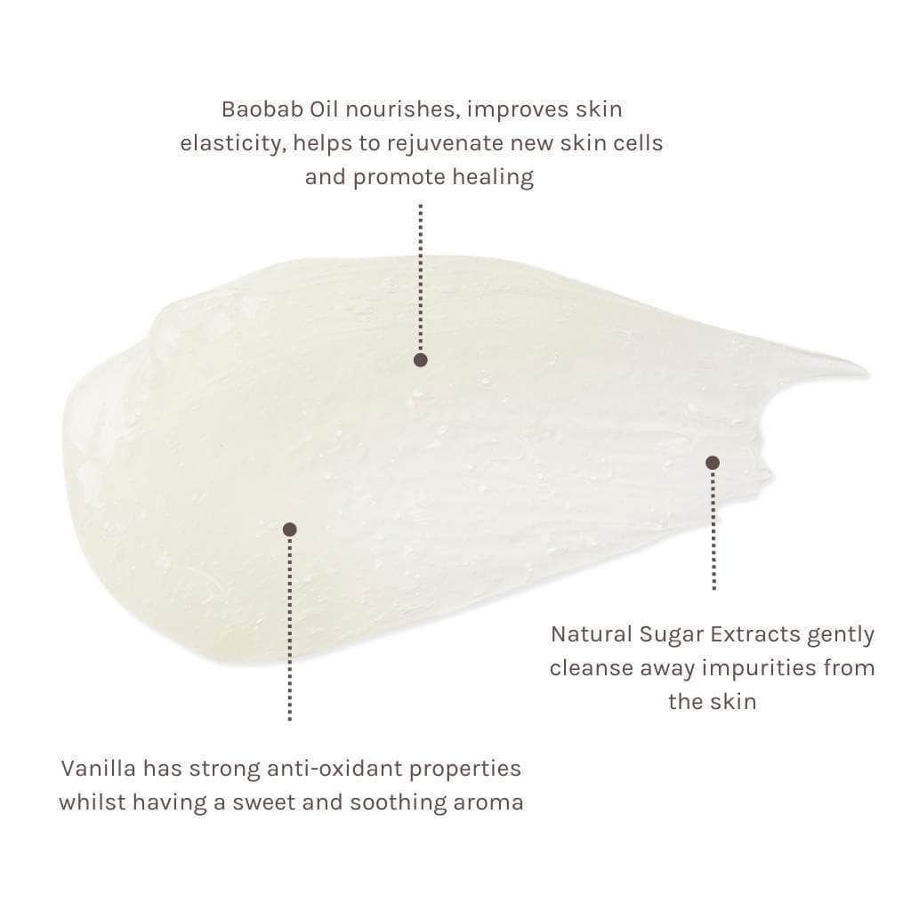 evolve organic skincare swatch of organic cleansing balm with ingredient information